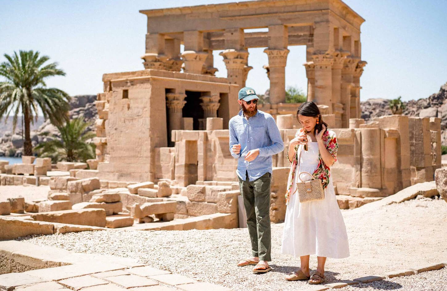 Otima Foto Do Casal No Templo De Philae