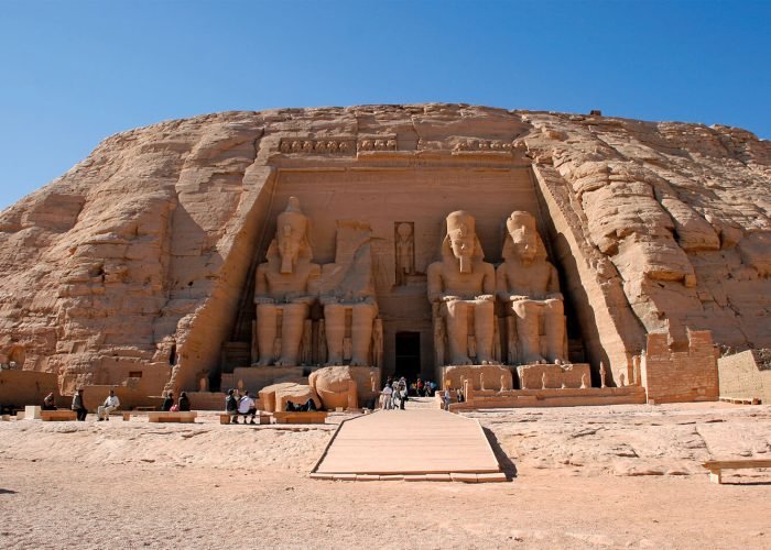 Uma Foto Maravilhosa Do Templo De Abu Simbel Em Aswan