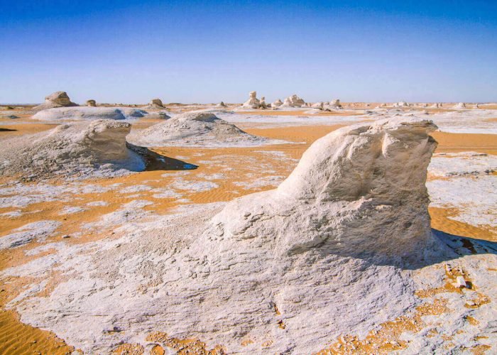 Uma Imagem Maravilhosa Das Dunas Brancas Do Deserto Branco